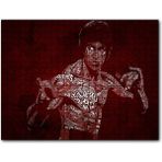Cakapuzzle Bruce Lee ve Sözleri Çizim Mdf 120 Parça Puzzle