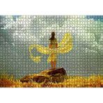 Cakapuzzle Bulutlu Gökler ve Sarı Elbiseli Kız 120 Parça Ahşap Puzzle