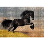 Cakapuzzle Çayırda Koşan Vahşi Siyah At 120 Parça Ahşap Puzzle