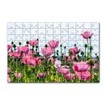 Cakapuzzle Çayırda Pembe Gelincikler ve Gökyüzü 120 Parça Ahşap Puzzle