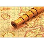 Cakapuzzle Christopher Columbus Harita Ve Dürbün 120 Parça Ahşap Puzzle