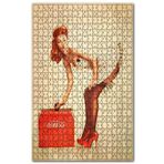 Cakapuzzle Coca Cola İçen Güzel Kadın Görseli Ahşap 255 Parça Puzzle