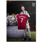 Cakapuzzle Cristiano Ronaldo Forma Kupa Gösteriyor Mdf 1000 Parça Puzzle