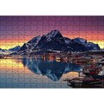 Cakapuzzle Dağ Göl Kasaba Görseli 120 Parça Ahşap Puzzle