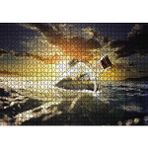 Cakapuzzle Deniz Gün Batımı Şişe 120 Parça Ahşap Puzzle