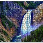 Cakapuzzle Doğa Dağlarda Şelale Manzara Ahşap 1000 Parça Puzzle