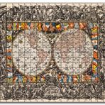Cakapuzzle Dünya Haritası Ülke Bayrakları ve Tarihi Figür Mdf 500 Parça Puzzle