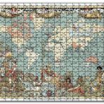Cakapuzzle Dünya Haritası ve Bazı Halklar 1886 Yılı Mdf 120 Parça Puzzle