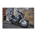 Cakapuzzle Eski Binalar ve Harley Davidson 120 Parça Ahşap Puzzle