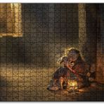 Cakapuzzle Eski Ev Kız Çocuğu Fener Oyuncak Görseli Mdf 255 Parça Puzzle
