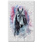 Cakapuzzle Eski Yelesi Örgülü At Figürü Görseli Ahşap 255 Parça Puzzle