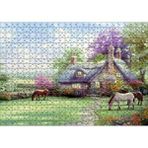 Cakapuzzle Evi ve Atlar Doğa 120 Parça Ahşap Puzzle