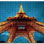 Cakapuzzle Eyfel Kulesi Gece Alttan Görünüm Mdf 1000 Parça Puzzle