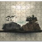 Cakapuzzle Fantastik Kitap Sayfaları Üstünde Eski Evler Mdf 1000 Parça Puzzle