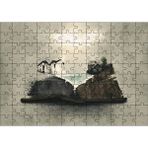 Cakapuzzle Fantastik Kitap Sayfaları Üstünde Eski Evler Mdf 120 Parça Puzzle