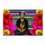 Cakapuzzle Frida Kahlo Çiçekli 120 Parça Ahşap Puzzle
