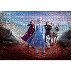 Cakapuzzle Frozen 2 Queen Elsa, Anna, Olaf, Kristoff Kızıl Yapraklar Puzzle Yapboz Mdf Ahşap