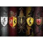 Cakapuzzle Game Of Thrones Bayrakları Görseli Mdf 255 Parça Puzzle