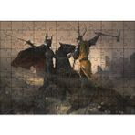 Cakapuzzle Game of Thrones Savaşan Şövalyeler 120 Parça Ahşap Puzzle