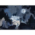 Cakapuzzle Gece Dolunay ve Savaşçı Silüeti 120 Parça Ahşap Puzzle