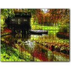 Cakapuzzle Göl Evi Kayık 120 Parça Ahşap Puzzle