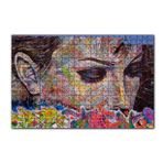Cakapuzzle Graffiti ve Duvar Boyama Gözleri Kapalı Kadın 120 Parça Ahşap Puzzle