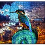 Cakapuzzle Gün Batımı Yalı Çapkını Kuş Mdf 120 Parça Puzzle