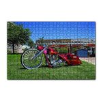 Cakapuzzle Harley Davidson Road King Görseli 120 Parça Ahşap Puzzle