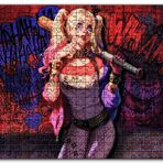 Cakapuzzle Harley Quinn ve Beyzbol Sopası Mdf 1000 Parça Puzzle