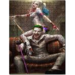 Cakapuzzle Harley Quinn ve Joker Neşesi Görseli Mdf 255 Parça Puzzle