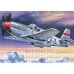 Cakapuzzle ikinci Dünya Savaşı Saldırı Uçağı ve Bulutlu Gökler Yapboz MDF Puzzle