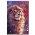 Cakapuzzle Işıltılı Havalı Aslan Resmi Ahşap 500 Parça Puzzle