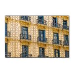 Cakapuzzle İspanyada Sarı Klasik Bina ve Balkonlar 120 Parça Ahşap Puzzle
