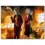 Cakapuzzle Joker ve Harley Quinn Alevler Arkaplan Mdf 120 Parça Puzzle