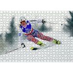 Cakapuzzle Kadın Kayakçı Siporu 120 Parça Ahşap Puzzle