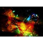 Cakapuzzle Kadın Yüzü Geometrik Şekiller ve Spot Işıklar Yapboz MDF Puzzle
