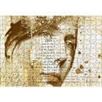 Cakapuzzle Kadın Yüzü ve Gazete Kupürleri 120 Parça Ahşap Puzzle