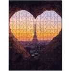 Cakapuzzle Kalp Şeklindeki Pencereden Eyfel Kulesi Mdf 1000 Parça Puzzle