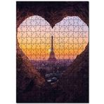Cakapuzzle Kalp Şeklindeki Pencereden Eyfel Kulesi Mdf 120 Parça Puzzle