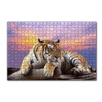 Cakapuzzle Kaplan Gün Batımı Görseli 120 Parça Puzzle