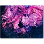 Cakapuzzle Karışan Pembe Lacivert Dalgalı Desenler Mdf 255 Parça Puzzle