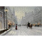 Cakapuzzle Karlı Şehir Kahverengi At Görseli 120 Parça Ahşap Puzzle