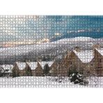 Cakapuzzle Karlı Tepeler ve Bulutların Ardındaki Güneş 120 Parça Ahşap Puzzle