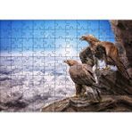 Cakapuzzle Kayalıklardan Yeryüzünü İzleyen Kartallar ve Bulutlar 120 Parça Ahşap Puzzle