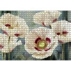 Cakapuzzle Kırmızı Beyaz Kasımpatı Çiçekleri 1000 Parça Ahşap Puzzle