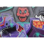 Cakapuzzle Kırmızı Kurukafa Graffiti Duvar Boyama 120 Parça Ahşap Puzzle