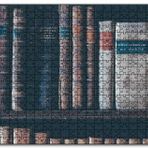 Cakapuzzle Kitaplıkta Deri Kaplı Kitap Görseli Mdf 120 Parça Puzzle