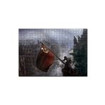 Cakapuzzle Kızıl Zeminde Sarı Orak Çekiç Bayrak Mdf 120 Parça Puzzle