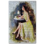 Cakapuzzle Konstantin Razumov Rus Ressam Kadın Şarap Sigara Resmi 120 Parça Puzzle