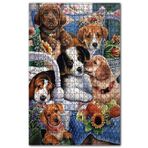 Cakapuzzle Köpekler ve Ailesi Görseli Ahşap 500 Parça Puzzle